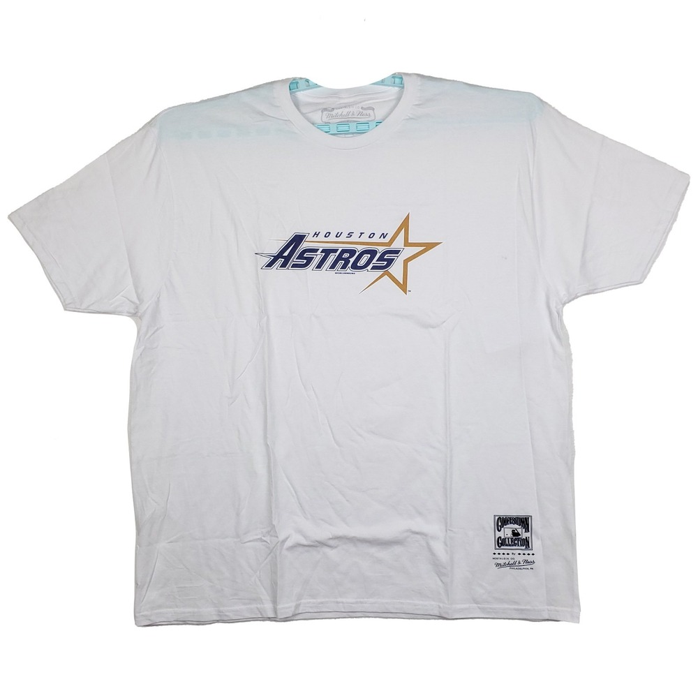 Houston Astros Mitchell & Ness MLB 3XL Shirt Word w/ Star Logo NWT **DEFECT**